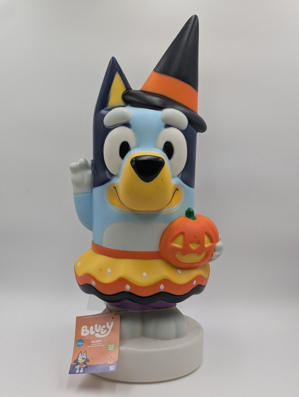 Disney Bluey Holding Pumpkin BLOW MOLD 24'' Halloween At Home Brand New